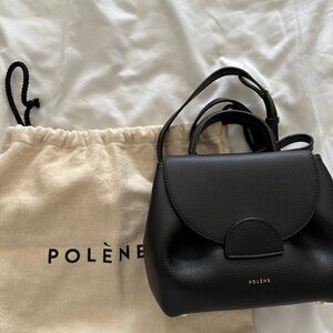 Polene Number One Nano - Black
Textured leather